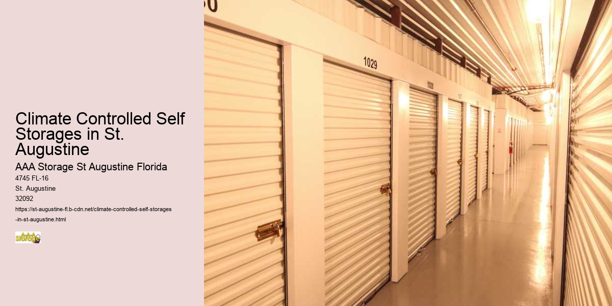 Climate Controlled Self Storages in St. Augustine