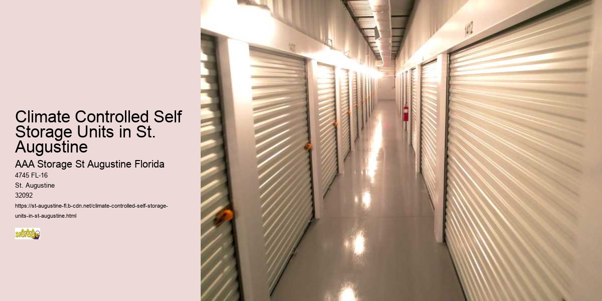 Climate Controlled Self Storage Units in St. Augustine