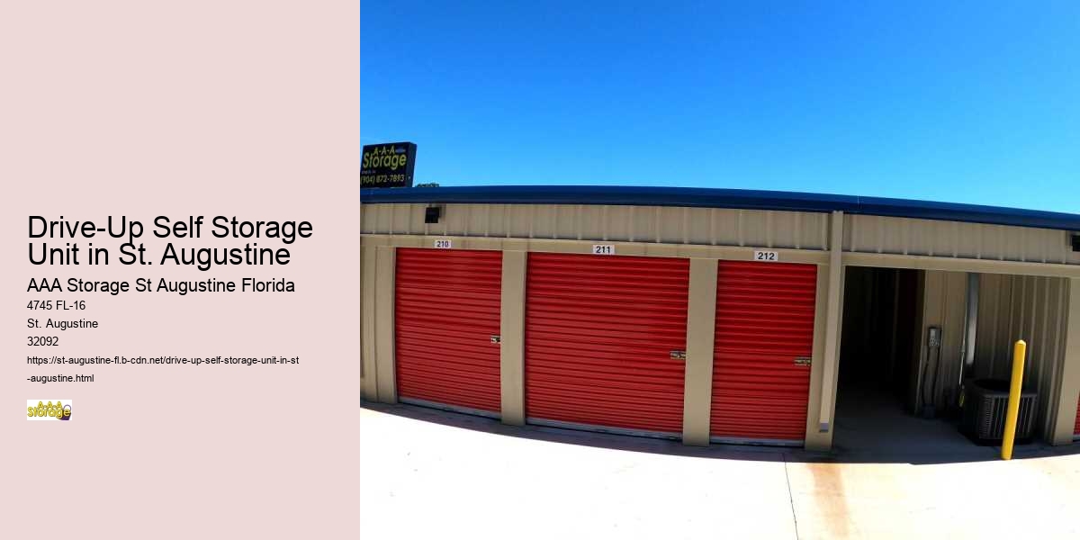 Drive-Up Self Storage Unit in St. Augustine