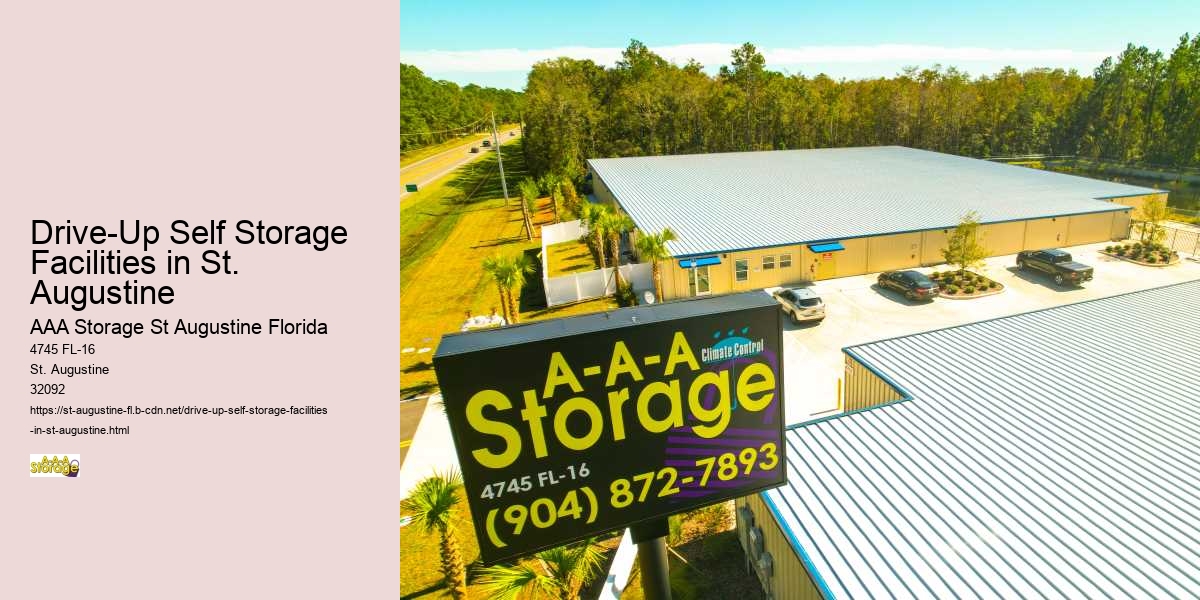 Drive-Up Self Storage Facilities in St. Augustine