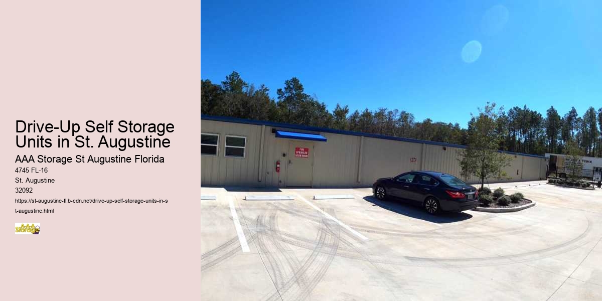 Drive-Up Self Storage Units in St. Augustine