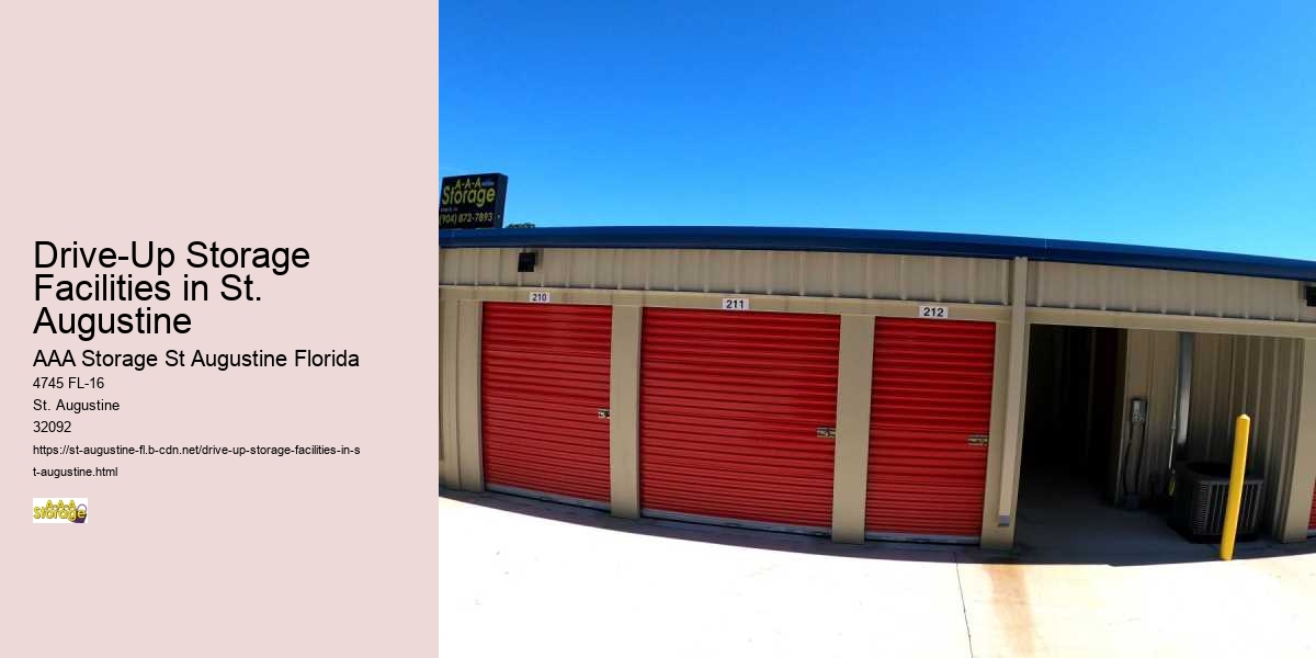 Drive-Up Storage Facilities in St. Augustine
