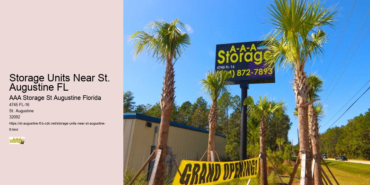 Storage Units Near St. Augustine FL